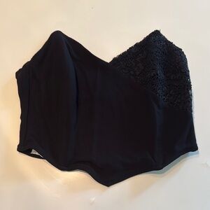 Chic Black Lace Bandeau corset